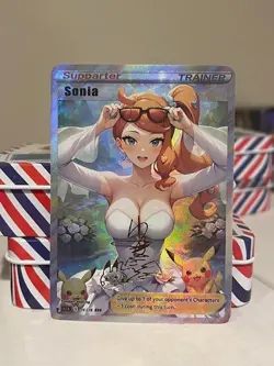 (H1) Sonia Pokemon Wedding Dress Anime Waifu Card - Image 1