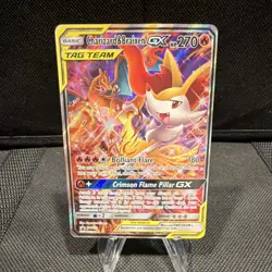Pokemon Charizard & Braixen GX SM230 Promo TAG TEAM Holo 270HP Card - Image 1