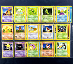 1999 Pokemon BASE SET SHADOWLESS Edition COMPLETE Non Holo COMMON Cards Lot NM+ - Image 1