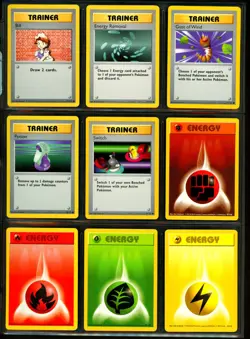 1999 Pokemon BASE SET SHADOWLESS Edition COMPLETE Non Holo COMMON Cards Lot NM+ - Image 5
