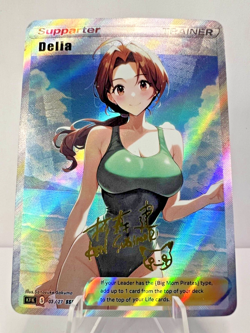 Delia Full Art Pokemon Bikini Anime Waifu ACG DIY Trainer Art card - Image 1