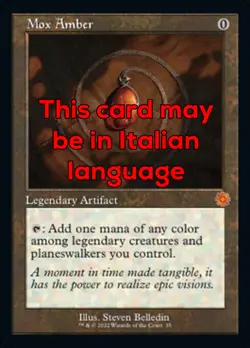 MTG MOX AMBER FOIL 35 EXC - MOX D'AMBRA - BRR IT - MAGIC - Image 1