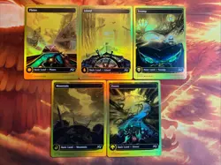MTG 5 x First-Place Foil Basic Land Aetherdrift Near-Mint!! - Image 1
