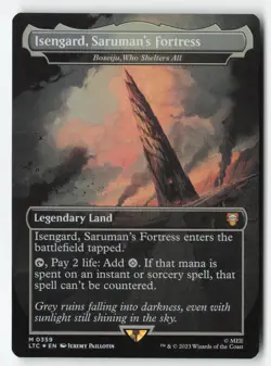 MTG | "Isengard, Saruman's Fortress - Boseiju, Who Shelters All" | LTC 359 | NM - Image 1
