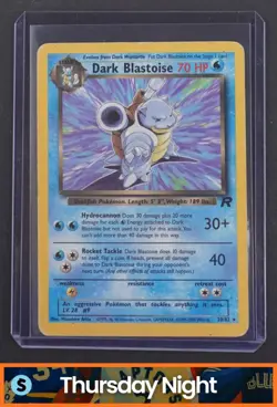 2000 POKEMON TEAM ROCKET #20/82 DARK BLASTOISE NON HOLO RARE - Image 1