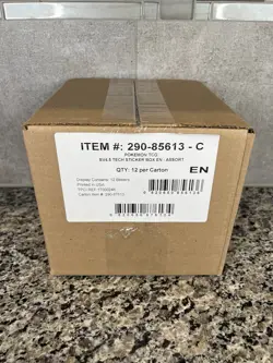 Pokemon Scarlet & Violet Paldean Fates Tech Sticker Collection Case Sealed - Image 1