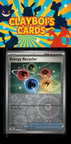 Energy Recycler Reverse Holo Destined Rivals Pokemon TCG 164/182 NM+ - Image 1
