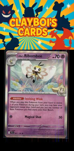 Lillie's Ribombee 067/159 Holo Rare SV09: Journey Together Pokemon TCG NM+ - Image 1