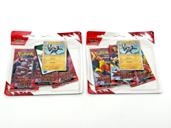 Lot of (2) Pokemon TCG Destined Rivals 3-Pack Blisters w/ Zebstrika Promo - Image 1