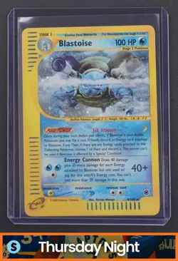 2002 POKEMON EXPEDITION SET #4/165 BLASTOISE HOLO RARE - Image 1