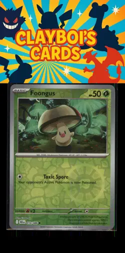 Foongus Reverse Holo Common SV: Black Bolt Pokemon TCG 010/086 NM+ - Image 1