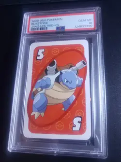 2020 UNO POKEMON JPN BACK-RED-#5 BLASTOISE PSA 10 - Image 1