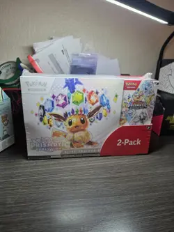 Pokemon TCG Prismatic Evolutions ETB with Booster Bundle Costco 2-Pack Sealed - Image 1