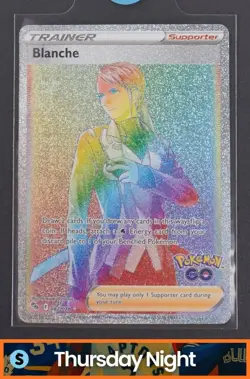 2022 POKEMON SWORD & SHIELD POKEMON GO #082/078 BLANCHE RAINBOW RARE - Image 1