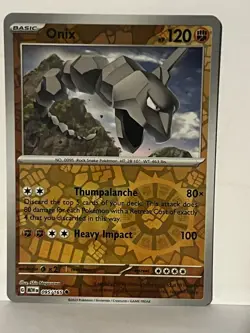 Onix Reverse Holo 095/165 SV: Scarlet & Violet 151 NM Pokemon Fast Ship - Image 1