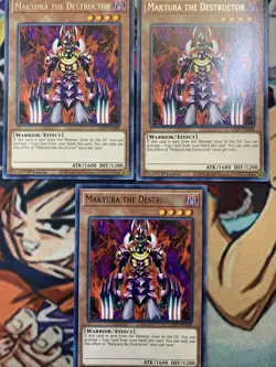 x3 Yugioh! Makyura the Destructor LED7-EN008 - 1st Edition NM - Image 1