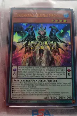 2022 Yu-Gi-Oh 1st Ed Performapal Celestial Magician LDS3-EN130 PSA 10 Gem Mint - Image 3
