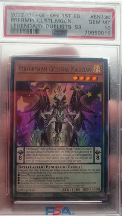 2022 Yu-Gi-Oh 1st Ed Performapal Celestial Magician LDS3-EN130 PSA 10 Gem Mint - Image 4