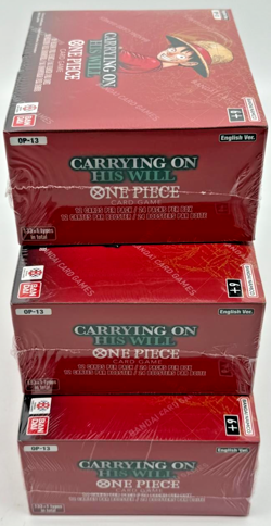 Lot of (3) One Piece TCG OP-13 EN Carrying On His Will Booster Boxes SEALED - Image 4