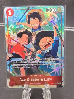Ace & Sabo & Luffy (Alternate Art) SR Carrying On His Will OP13-007 NM - Image 1