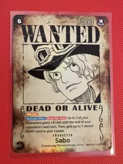 Sabo (120) (Wanted Poster) OP13-120 Carrying On His Will Foil ONE PIECE NM - Image 1