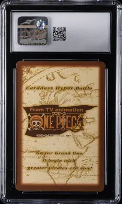 1999 ONE PIECE JPN FIRST STAGE FOIL - CARDDASS HYPER BATTLE #C01 LUFFY CGC 8 - Image 2