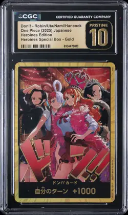2025 ONE PIECE JPN HEROINES EDT DON!! - ROBIN/UTA/NAMI/HANCOCK CGC 10 PRISITNE - Image 1