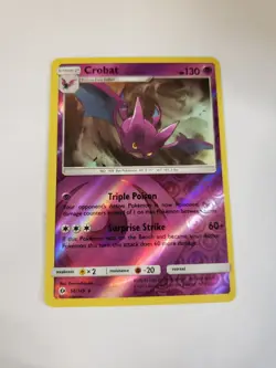 Crobat 56/149 2017 Sun & Moon Base Set Pokemon Card Reverse Holo Rare - Lp - Image 1