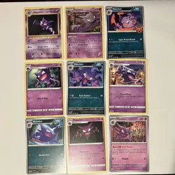 Haunter Pokemon Card Lot x9 Unique Cards Excellent Condition - Image 1