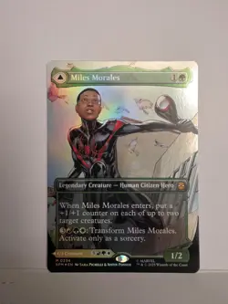 Marvel's Spider-Man Foil Magic the Gathering Miles Morales Borderless Card 0234 - Image 2