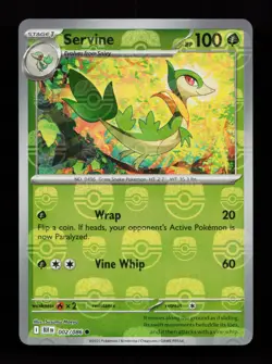 Servine (Master Ball Pattern) 002/086 Common SV: Black Bolt Pokemon Card - Image 1