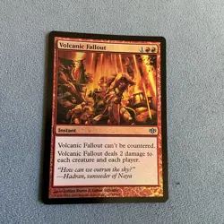 MTG- Volcanic Fallout- Conflux FOIL - NM- MAGIC CARD - Image 1