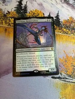 MTG - 1x Gwenom, Remorseless - Foil Bundle Exclusive Promo Spider-Man NM - Image 2