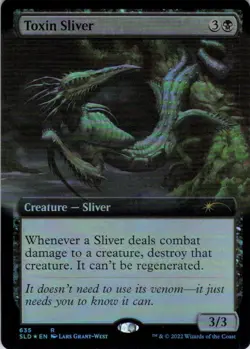 MTG Toxin Sliver (Extended Art) (635) | LP Foil | Secret Lair Drop {SLD} - Image 2