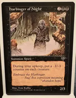 🔥 Harbinger of Night NONFOIL MTG Moderate Play Mirage Reserved List 🔥 - Image 1