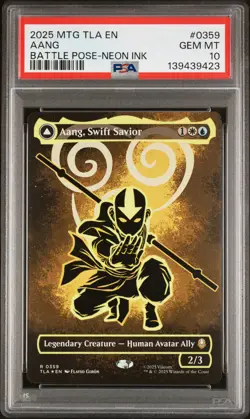 2025 MTG AVATAR TLA #0359 AANG AND LA, OCEAN'S FURY/AANG, SWIFT SAVIOR PSA 10 - Image 1