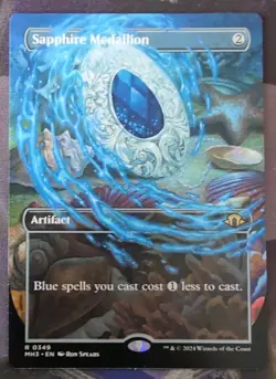 Magic the Gathering Modern Horizons 3 Sapphire Medallion Borderless Near Mint - Image 1