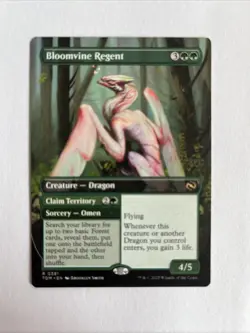 Bloomvine Regent Claim Territory - Borderless - Tarkir: Dragonstorm TDM - MTG - Image 1