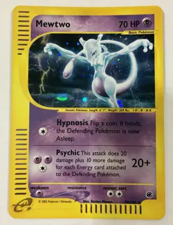🥇Mewtwo 20/165 Holo Rare Pokemon Expedition WOTC 2002 Beautiful Card - Image 1