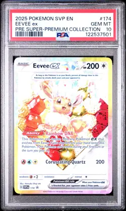 2025 POKEMON SVP EN-SV BLACK STAR PROMO #174 EEVEE EX PSA 10 - Image 1