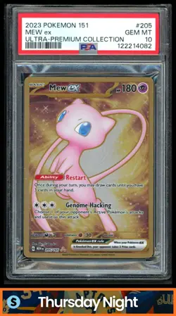 2023 POKEMON SV 151 - MEW EN #205/165 MEW EX ULTRA PREMIUM COLLECTION PSA 10 - Image 1