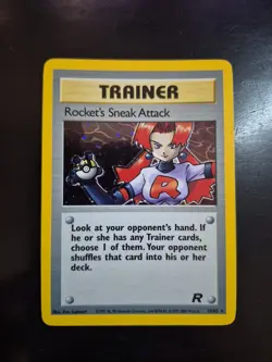 Rocket's Sneak Attack 16/82 Unlimited Holo Rare Team Rocket Pokemon TCG NM 2 - Image 1