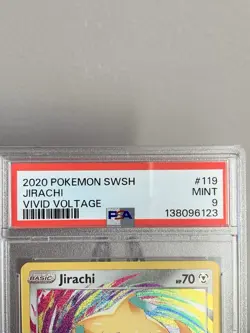 2020 POKEMON SWORD & SHIELD VIVID VOLTAGE #119 JIRACHI PSA 9 - Image 2