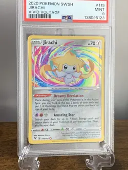 2020 POKEMON SWORD & SHIELD VIVID VOLTAGE #119 JIRACHI PSA 9 - Image 3
