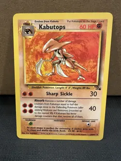 Kabutops 32/62 Non Holo LP Pokemon Card Fossil Set - Image 1