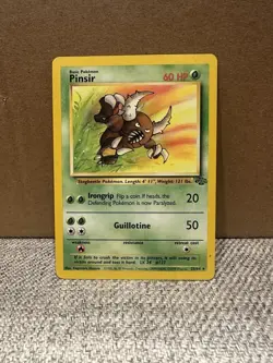 Jungle #25/64 Pinsir Jungle Non-Holo Rare Near Mint Vintage Pokemon Card LP - Image 1