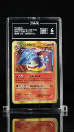 TAG 6 Charizard 136/135 - Plasma Storm Graded Pokemon Card - Image 2
