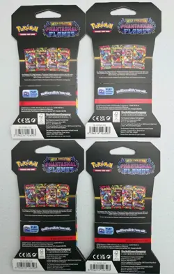 4 Packs Pokemon TCG Mega Evolution Phantasmal Flames Sleeved Packs NEW - Image 3