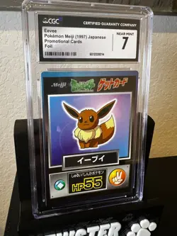 1997 Pokemon Japanese Meiji Promo Foil Eevee CGC 7 Only 2 Higher - Image 3