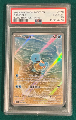 2023 POKEMON MEW EN-151 ILLUSTRATION RARE #170 SQUIRTLE PSA 10 - Image 1